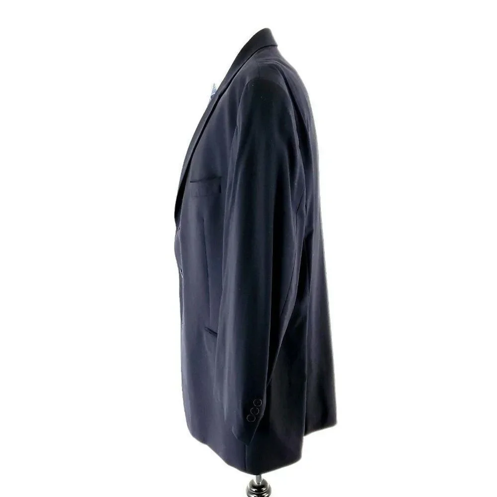 Ralph Lauren Wool‎ 3 Button Blazer 46L Blue Solid